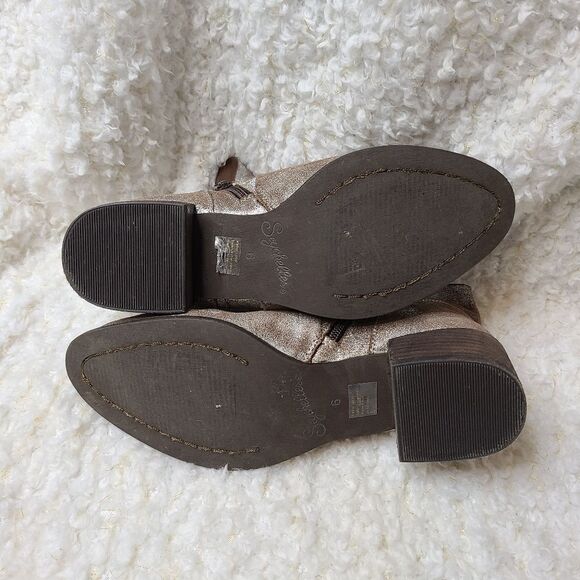 Seychelles 'Snare' Pewter Metallic Booties sz 6 - Picture 6 of 7